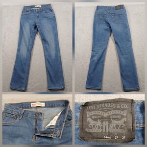 Levi's 511 Slim Performance Jeans Big Boys 14 Regular W27 L27 Blue EUC